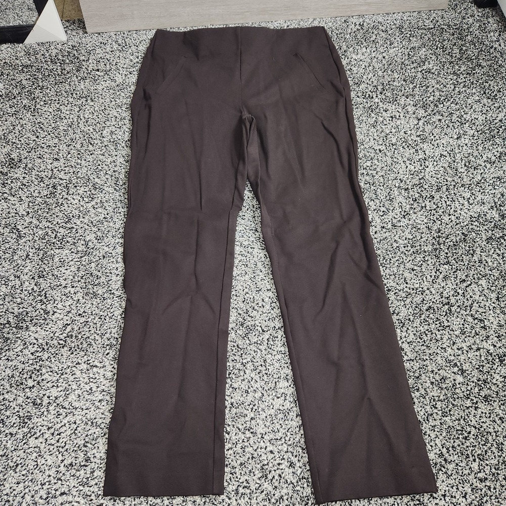 Chico's Dress Pants Women 1 (US Med/ 8) Brown Pull On No Pockets Office Career